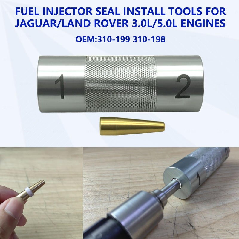 ZKTOOL 310-197 Fuel Injector Removal and Installation Tool,Injector Seal Install Tool, Compatible with Land Rover Jaguar 3.0L 5.0L Gasoline Engines，OEM 310-198 310-199,Includes Fuel Injector Flush - Image 4